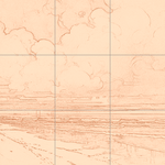 Sepia sketch with grid