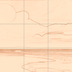 Sepia sketch with grid