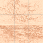 Sepia sketch with grid