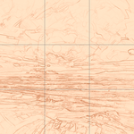 Sepia sketch with grid