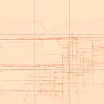 Sepia sketch with grid