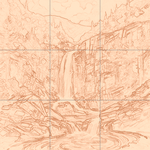 Sepia sketch with grid