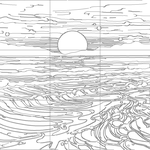 Line drawing with grid