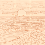 Sepia sketch with grid