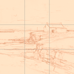 Sepia sketch with grid