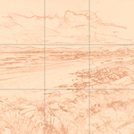 Sepia sketch with grid