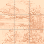 Sepia sketch with grid