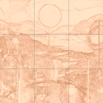 Sepia sketch with grid