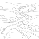 Line drawing with grid