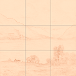 Sepia sketch with grid