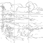 Line drawing with grid