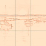 Sepia sketch with grid