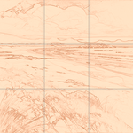 Sepia sketch with grid