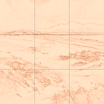 Sepia sketch with grid