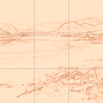 Sepia sketch with grid