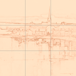 Sepia sketch with grid