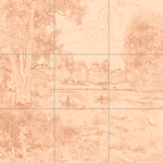 Sepia sketch with grid