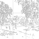 Line drawing with grid