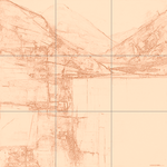 Sepia sketch with grid