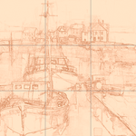 Sepia sketch with grid