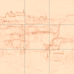 Sepia sketch with grid