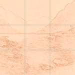 Sepia sketch with grid