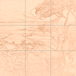 Sepia sketch with grid