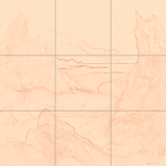 Sepia sketch with grid