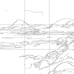 Line drawing with grid