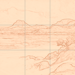 Sepia sketch with grid