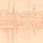 Sepia sketch with grid