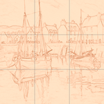 Sepia sketch with grid