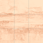 Sepia sketch with grid