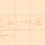 Sepia sketch with grid