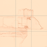 Sepia sketch with grid