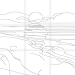 Line drawing with grid