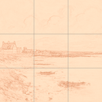 Sepia sketch with grid