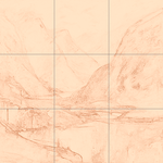 Sepia sketch with grid