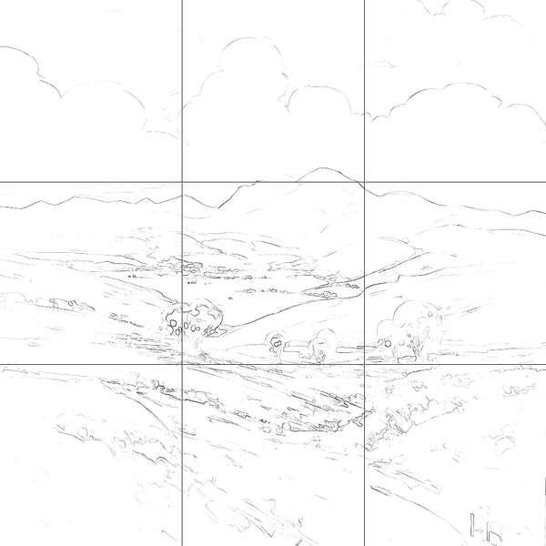 Sketch with grid