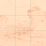 Sepia sketch with grid