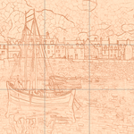 Sepia sketch with grid