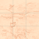 Sepia sketch with grid