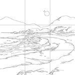 Line drawing with grid