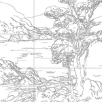 Line drawing with grid