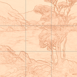 Sepia sketch with grid