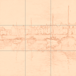 Sepia sketch with grid