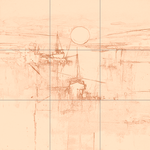 Sepia sketch with grid