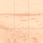 Sepia sketch with grid