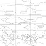 Line drawing with grid