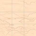 Sepia sketch with grid